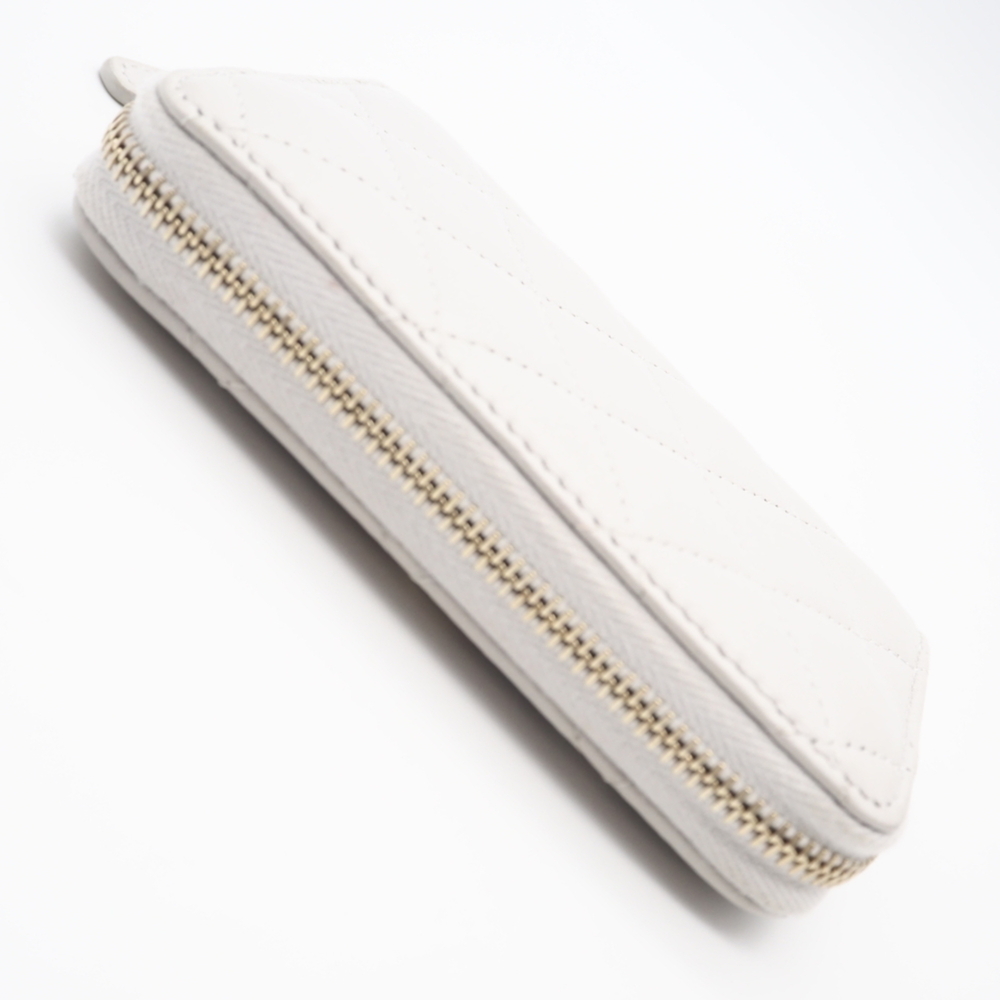 CHANEL Gray Lambskin Leather Wallet - Picture 4 of 13